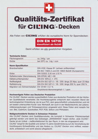 Qualitätszertifikat